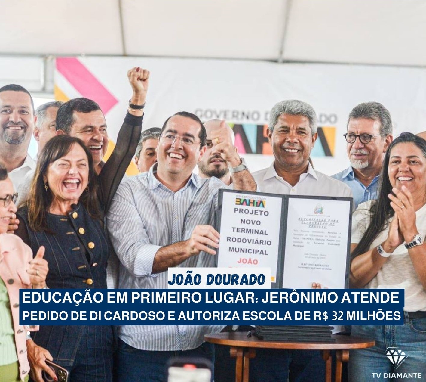 JOÃO DOURADO:Educação em Primeiro Lugar: Jerônimo Atende Pedido de Di  Cardoso e Autoriza Escola de R$ 32 Milhões