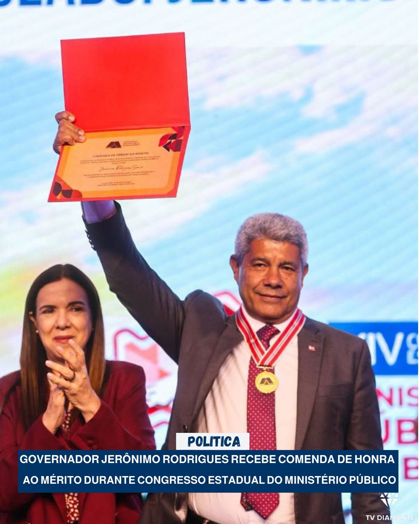 politicaGovernador Jerônimo Rodrigues recebe Comenda de Honra ao Mérito durante Congresso Estadual do Ministério Público