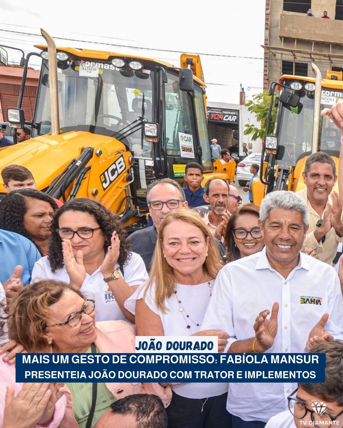 JOÃO DOURADO: "Mais um Gesto de Compromisso: Fabíola Mansur Presenteia João Dourado com Trator e Implementos
