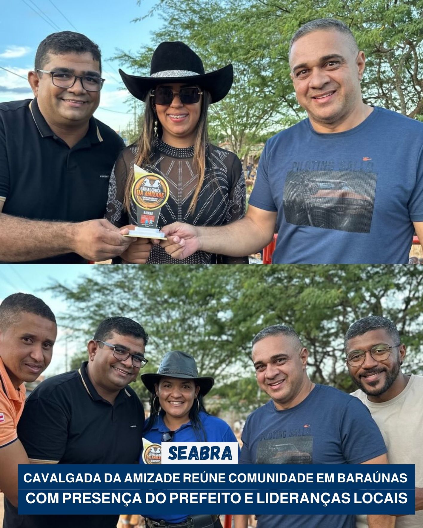 SEABRA: Cavalgada da Amizade Reúne Comunidade em Baraúnas com Presença do Prefeito e Lideranças Locais