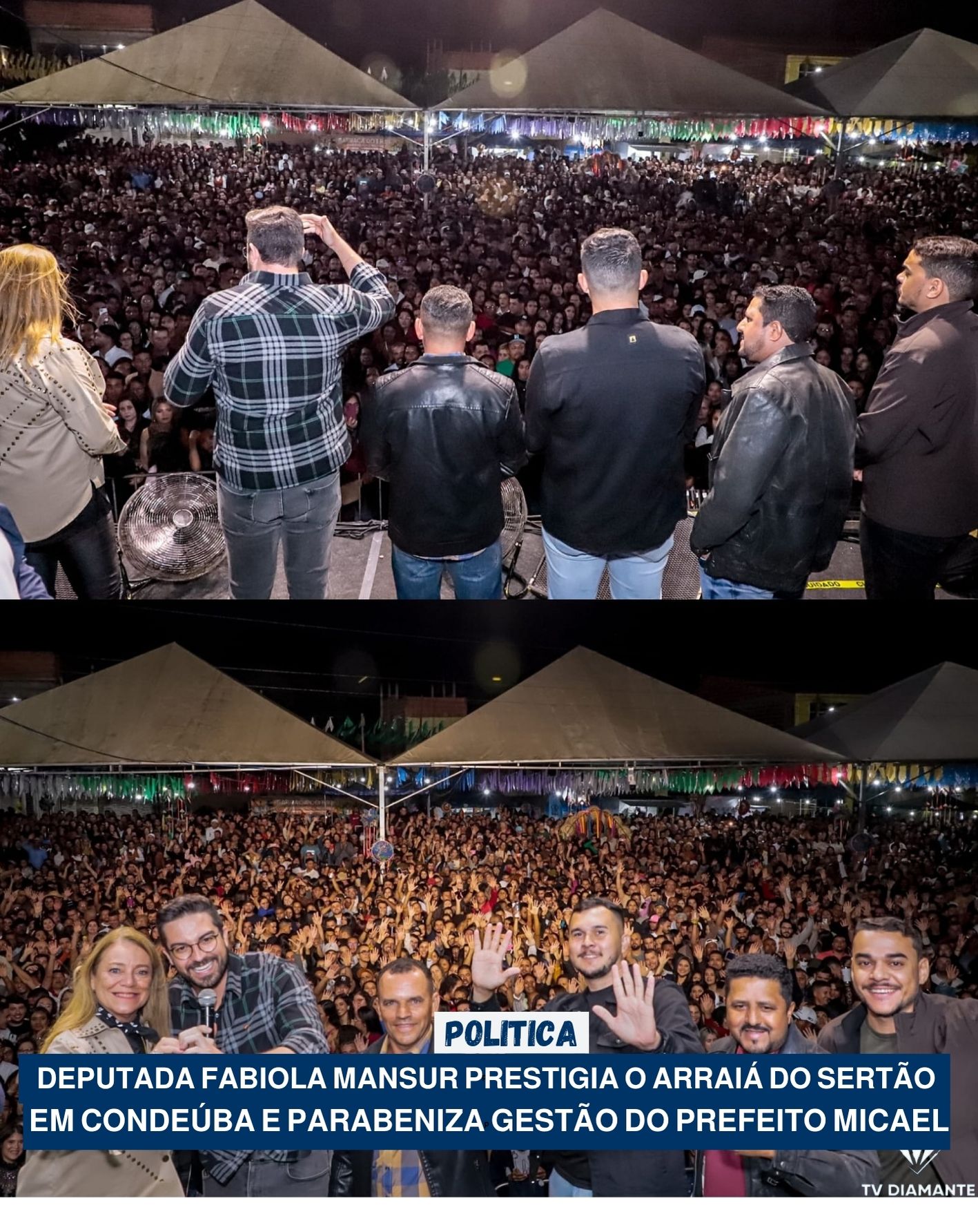 POLITICA: Deputada Fabiola Mansur prestigia o Arraiá do Sertão em Condeúba e parabeniza gestão do prefeito Micael