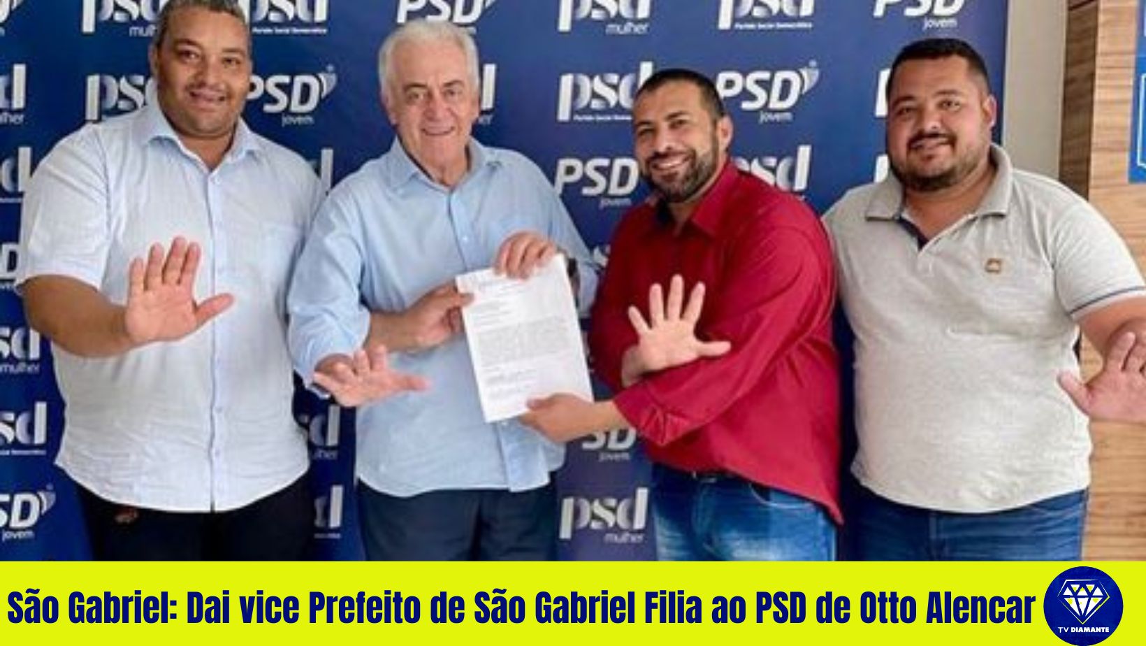 São Gabriel: Dai vice Prefeito de São Gabriel Filia ao PSD de Otto Alencar