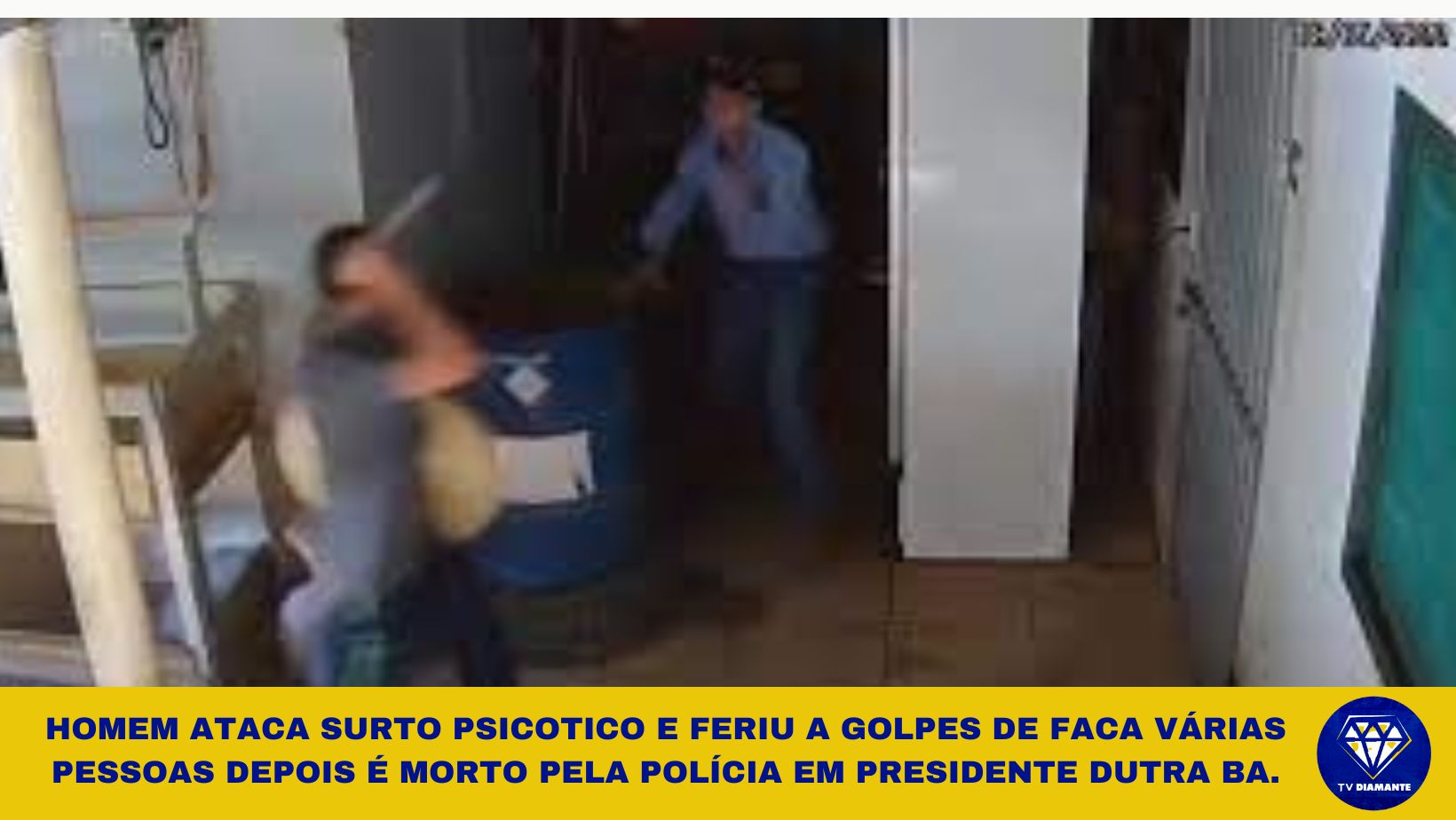 HOMEM ATACA SURTO PSICOTICO E FERIU A GOLPES DE FACA VÁRIAS PESSOAS DEPOIS É MORTO PELA POLÍCIA EM PRESIDENTE DUTRA BA.