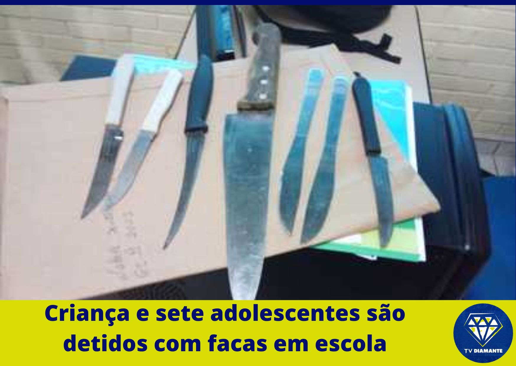 Crianças e Adolescentes são detidos com facas na escola