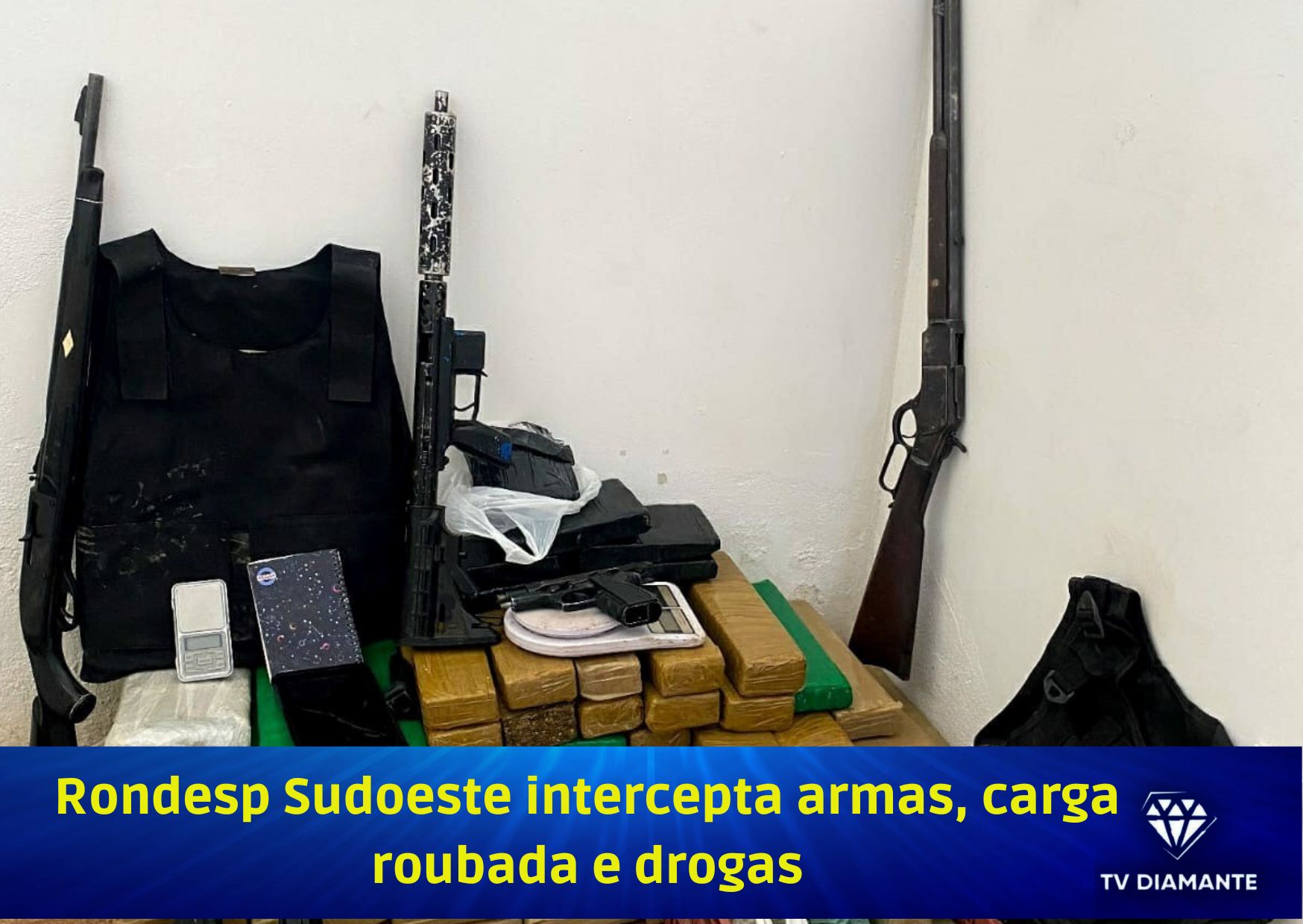 Rondesp Sudoeste intercepta armas, carga roubada e drogas