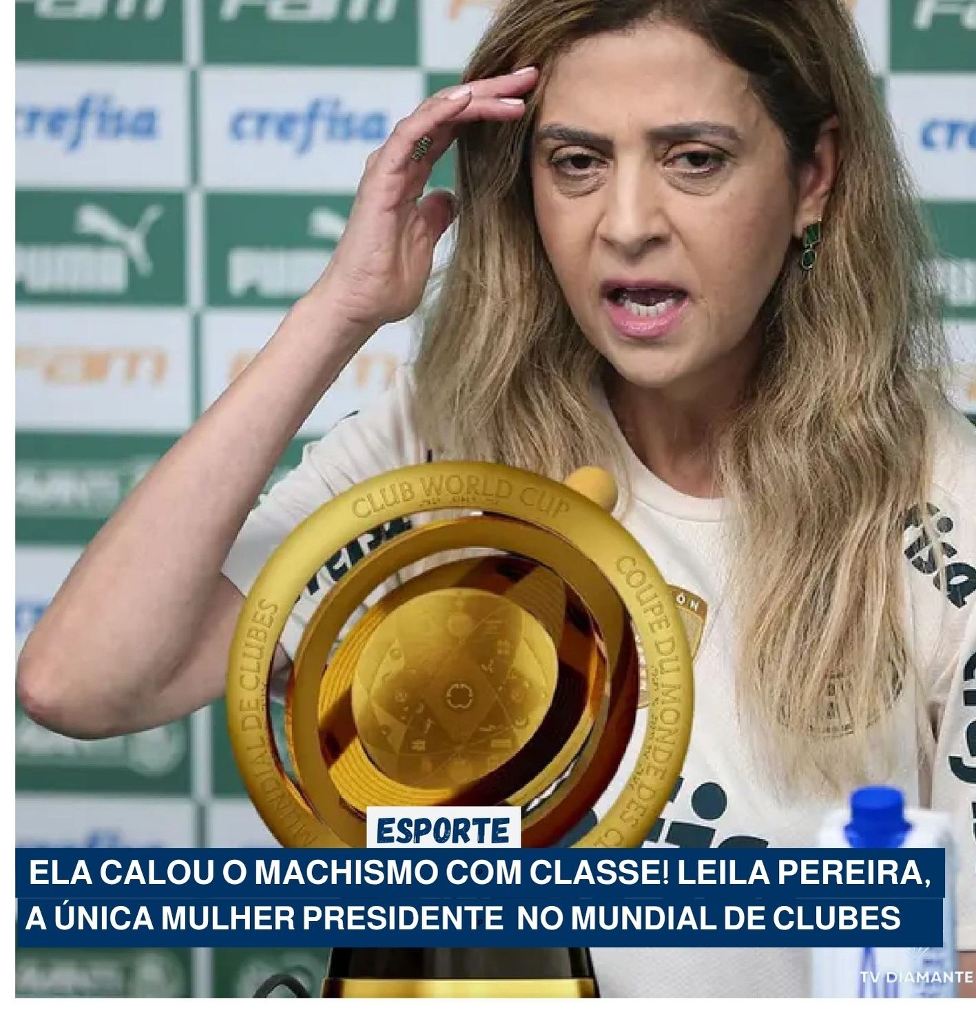 ESPORTE: Ela Calou o Machismo com Classe! Leila Pereira, a Única Mulher  Pesedenta de um clube no Mundial de Clubes
