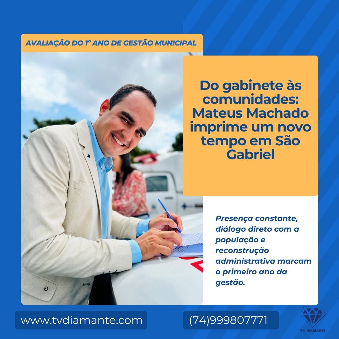 POLITICA: Do gabinete às comunidades: Mateus Machado imprime um novo tempo em São Gabriel