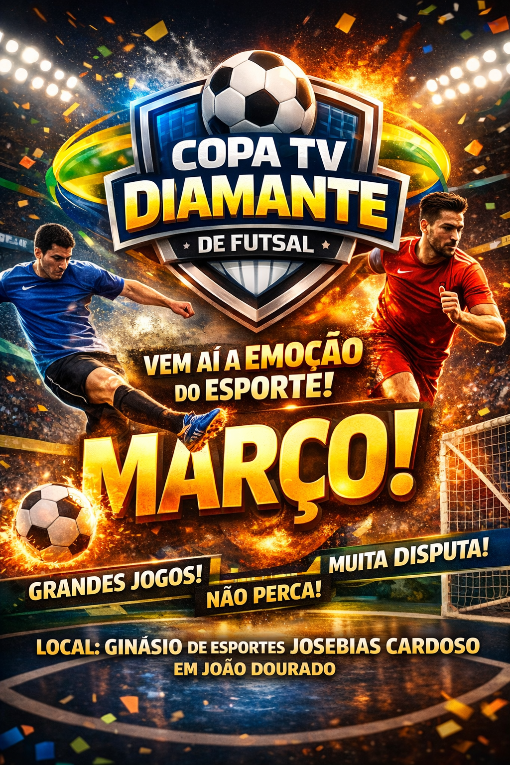 FUTEBOL:  ​🔥 VEM AÍ A COPA TV DIAMANTE DE FUTSAL! 🔥