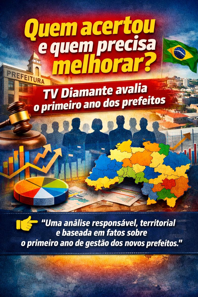 POLITICA: Quem acertou e quem precisa melhorar? TV Diamante avalia o primeiro ano dos prefeitos